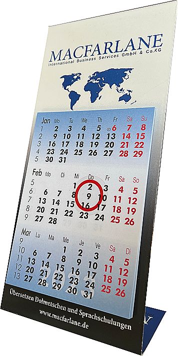 Planolight Tischkalender Edelstahl