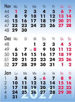 Ersatzkalendarium Plano Tischkalender